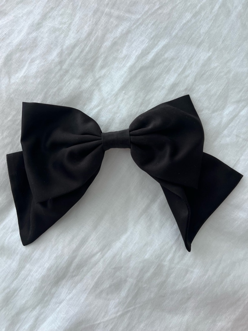 J. Crew Black Satin Bow Hair Clip